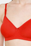 Intimacy Double Layered Non Wired Medium Coverage T-Shirt Bra - Fiery Red — thumbnail 4